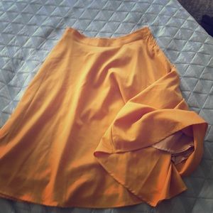 Midi Mustard Skirt